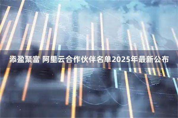 添盈聚富 阿里云合作伙伴名单2025年最新公布