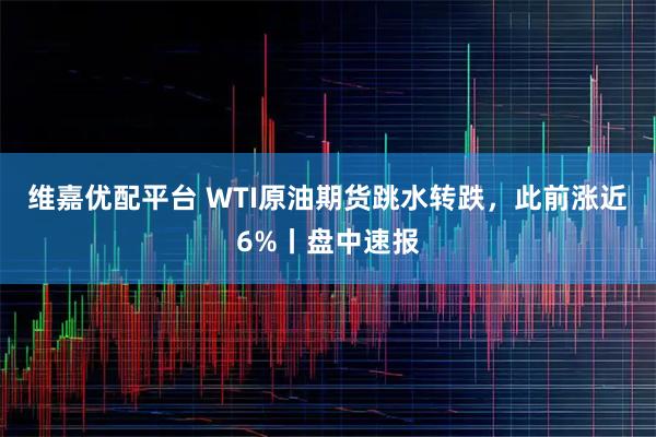 维嘉优配平台 WTI原油期货跳水转跌，此前涨近6%丨盘中速报